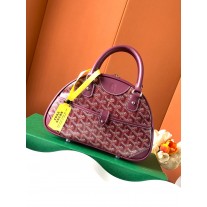 Goyard Small Goyardine Saint Jeanne Bowler Bag Burgundy