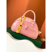 Goyard Small Goyardine Saint Jeanne Bowler Bag Pink