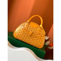 Goyard Small Goyardine Saint Jeanne Bowler Bag Yellow