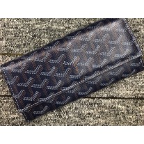 Goyard Varenne Chevron Long Wallet Dark Blue