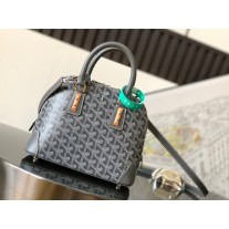 Goyard Vendôme Mini Bag Goyardine Canvas Calfskin Grey
