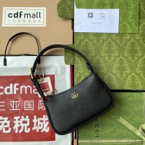 Gucci Aphrodite Shoulder Bag with Double G 739076 Black