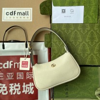 Gucci Aphrodite Shoulder Bag with Double G 739076 White