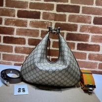 Gucci Attache Large Shoulder Bag 702823 Beige Ebony