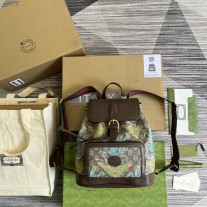 Gucci Backpack with Interlocking G Tiger Printed Brown