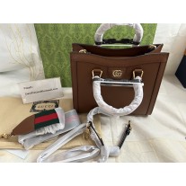 Gucci Diana Small GG Tote Bag Brown