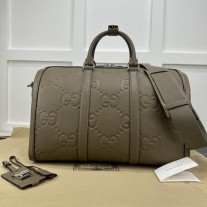 Gucci GG Embossed Duffle Bag 725282 Dark Green