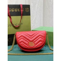 Gucci GG Marmont Matelassé Chain Mini Bag 746431 Red
