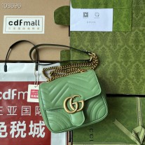 Gucci GG Marmont Matelassé Mini Shoulder Bag Green