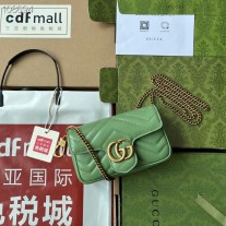 Gucci GG Marmont Matelassé Mini Shoulder Bag Green