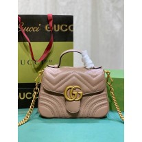 Gucci GG Marmont Mini Top Handle Bag 547260 Apricot