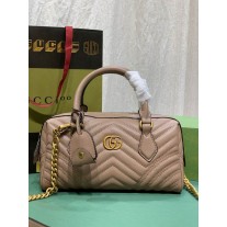 Gucci Gg Marmont Small Top Handle Bag 746319 Apricot