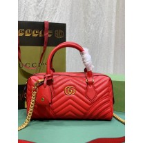 Gucci Gg Marmont Small Top Handle Bag 746319 Red