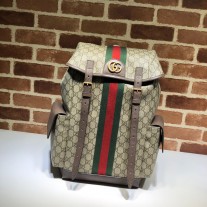 Gucci Ophidia GG Medium Backpack 598140 Beige Ebony 