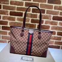 Gucci Ophidia GG Medium Tote Medium GG Beige Burgundy