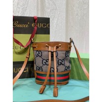 Gucci Ophidia Mini GG Bucket Bag 550620 Blue