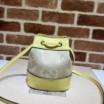 Gucci Ophidia Mini GG Bucket Bag 550620 Yellow