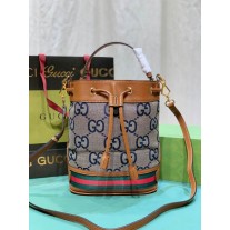 Gucci Ophidia Small GG Bucket Bag 550621 Blue