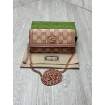 Gucci Ophidia Super Double G Long Wallet Pink