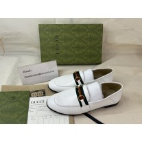 Gucci Women Brixton Horsebit Mystic Loafer White