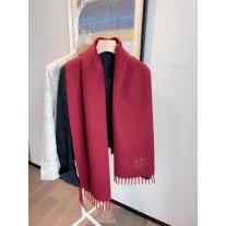 Hermes Cashmere Scarf Shawl Red