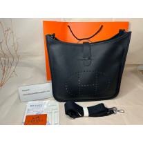 Hermes Evelyne III PM Bag Palladium Hardware Black
