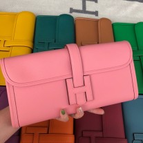 Hermes Jige Elan 29 Clutch Bag Epsom Leather Pink