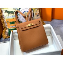 Hermes Kelly 22 Ado Backpack Togo Leather Brown