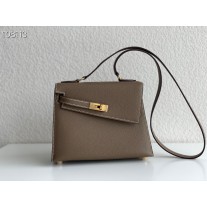 Hermes Kelly Sellier en Desordre 20 Epsom Coffee