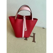 Hermes Picotin Lock 18 Bag Matte Red Clemence Palladium Hardware