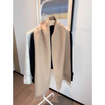 Hermes Reversible Cashmere Scarf & Wraps Beige White
