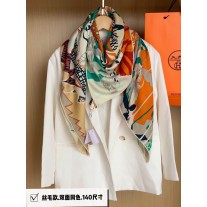 Hermes Scarf Wraps Square Shawl 140CM Animals Motif