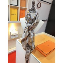 Hermes Women Cashmere & Silk Pattern Scarf Shawls