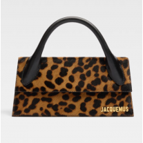 Jacquemus Le Chiquito Long Bag Print Leopard Brown