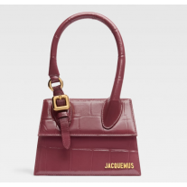 Jacquemus Le Chiquito Moyen Boucle Les Sculptures Burgundy