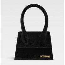 Jacquemus Le Chiquito Moyen Le Chouchou Velvet Black