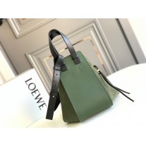 Loewe Compact Hammock Small Handbag Suede Calfskin Green