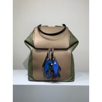Loewe Goya Backpack Calfskin Gold Green