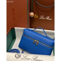 Loro Piana Extra Pocket L19 Pouch Calfskin Blue