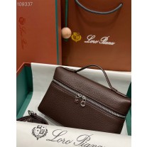 Loro Piana Extra Pocket L19 Pouch Calfskin Coffee