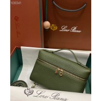 Loro Piana Extra Pocket L19 Pouch Calfskin Dark Green