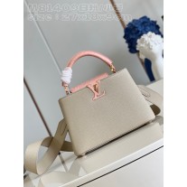 Louis Vuitton Capucines BB Taurillon Leather Bag Cream White