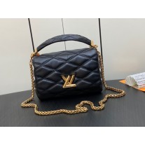 Louis Vuitton GO-14 MM Malletage Leather Bag M22891 Black