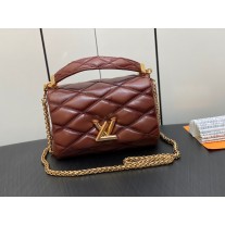 Louis Vuitton GO-14 MM Malletage Leather Bag Coffee