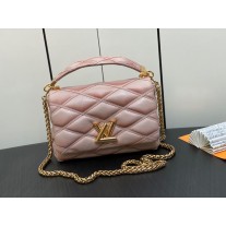 Louis Vuitton GO-14 MM Malletage Leather Bag Peach