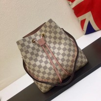Louis Vuitton Neonoe Azur Bucket Leather Pink