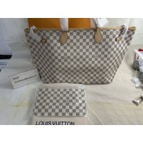 Louis Vuitton Neverfull Tote Bag Damier Pink Lining