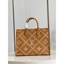 Louis Vuitton Onthego MM Tote Bag Brown