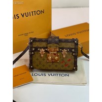 Louis Vuitton Petite Malle Shoulder Clutch Bag M44154