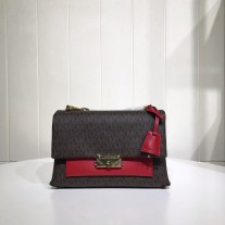Michael Kors Cece Signature Logo Shoulder Bag Red